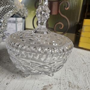 Elegant Clear Crystal Candy Dish